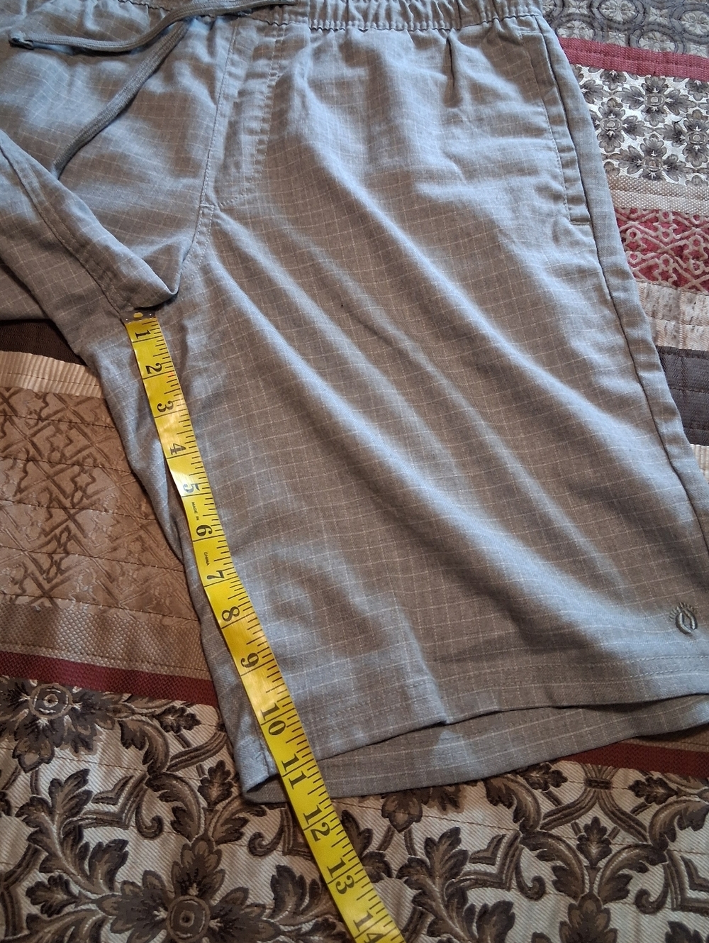Hang Ten Sports Men Shorts Drawstring Pockets SzXL Gray Vacation Walk - Picture 6 of 15